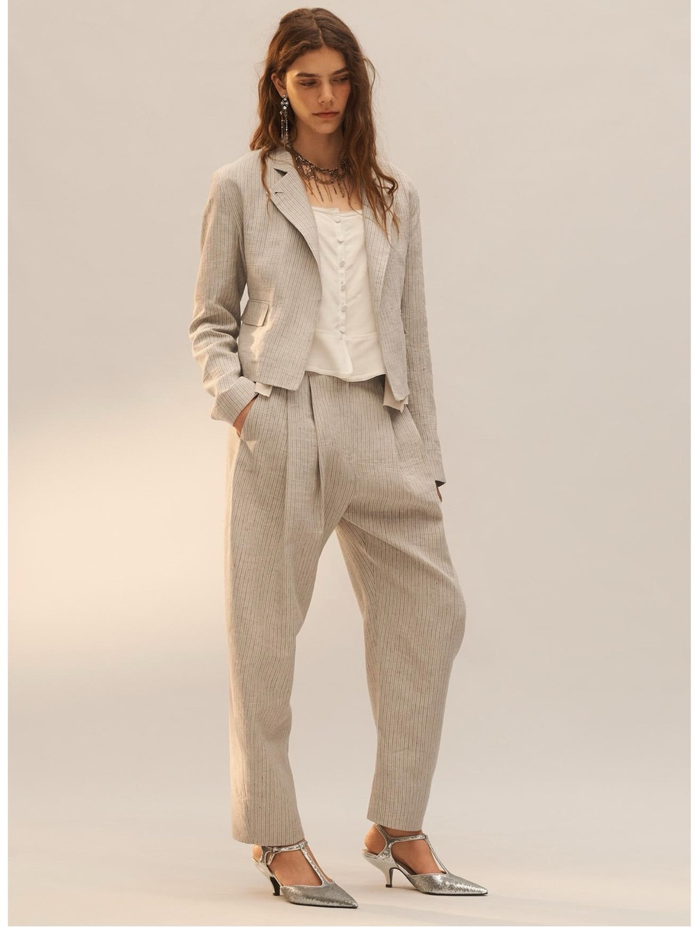 Zara Studio 2026
LIMITED EDITION LINEN BLEND STRIPED PANTS - Picture 2 of 15
